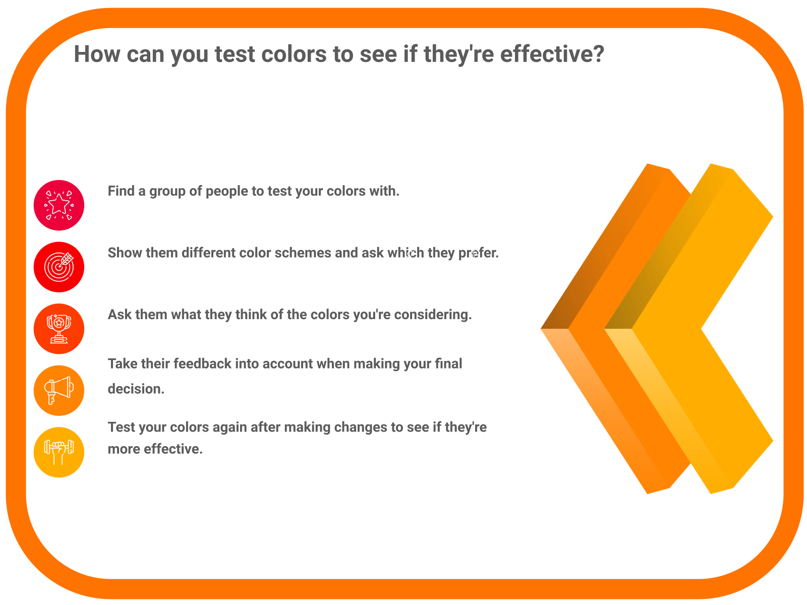 How can you test colors to see if they’re effective?